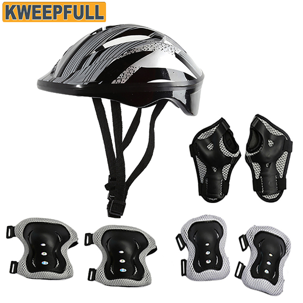 Youth Cycling Gear - ชุดเกียร์การป้องกันหมวกกันน็อคจักรยานเด็กเล่นสำหรับเด็กวัยหัดเดินเยาวชนหมวกกันน็อคแผ่นรองเข่าแผ่นสวมข้อศอกอุปกรณ์ป้องกันข้อมือสำหรับโรลเลอร์สเก็ตขี่จักรยาน
