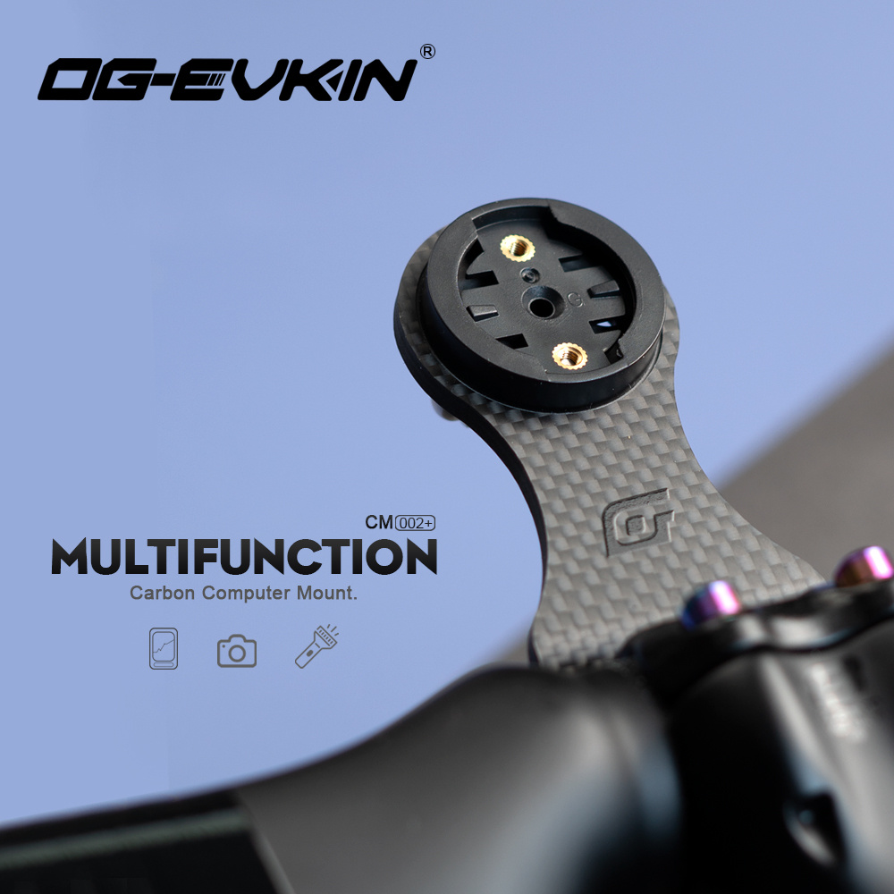 Bike Computer Gps - ขาต่อแฮนด์จักรยาน OG-EVKIN CM-02+ คาร์บอน สำหรับติดตั้งคอมพิวเตอร์จักรยาน รองรับ