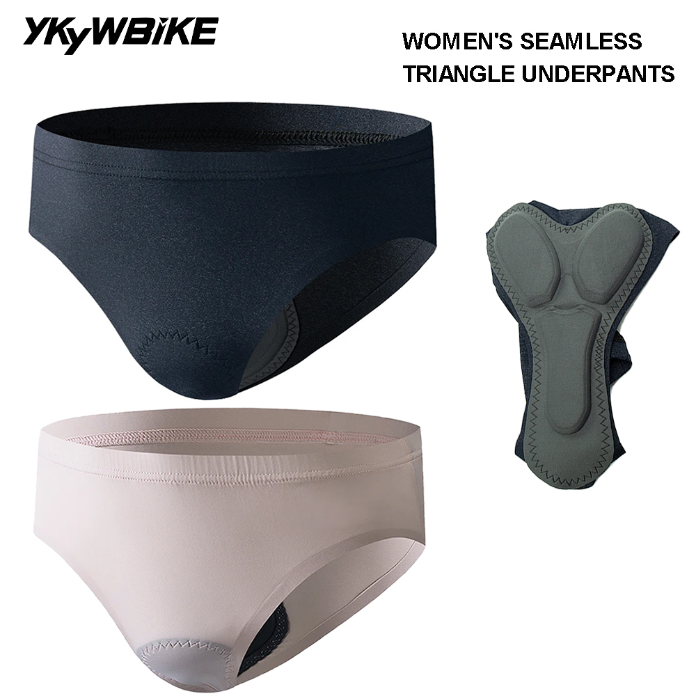 Cycling Gear Padding - Ykywbike ลด 50% กางเกงในปั่นจักรยานแบบมีแผ่นรองสำหรับผู้หญิง ชุดปั่นจักรยาน กางเกงขาสั้นทรงสามเหลี่ยม