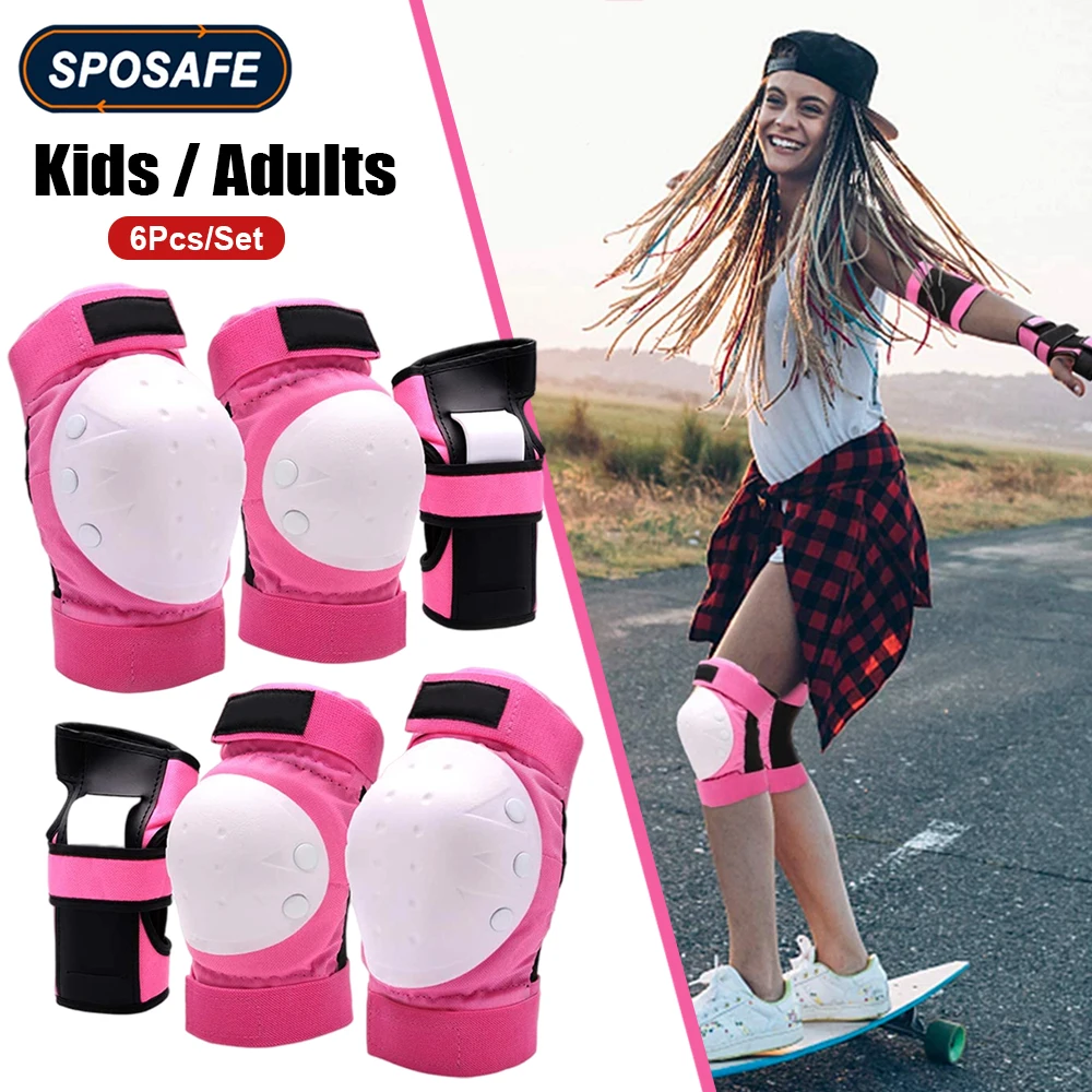 Youth Cycling Gear - ผู้ใหญ่เยาวชนเด็กเข่า Pads Elbow Pads ข้อมืออุปกรณ์ป้องกันสําหรับสเก็ตบอร์ด Roller