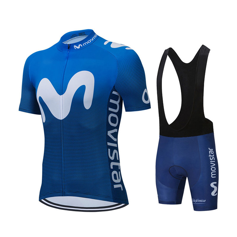 Junior Cycling Gear - ฤดูร้อนใหม่ Movistar ทีมชุดขี่จักรยาน JERSEY MTB Breathable
