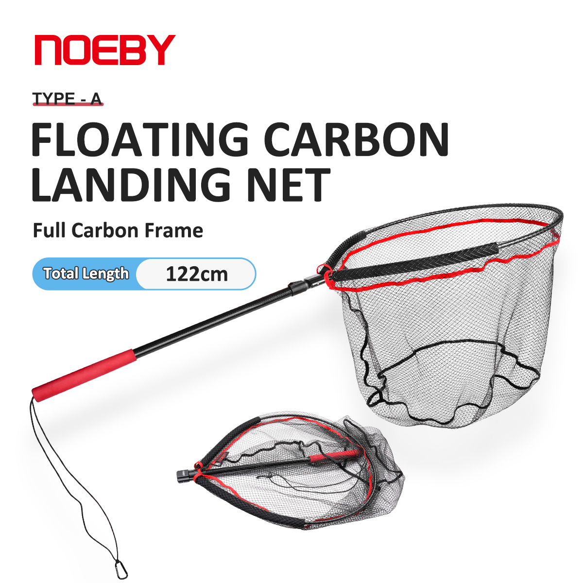 Cycling Landing Gear - NOEBY ตาข่ายจับปลาแบบพับได้ ขนาด 60 ซม.×50 ซม.