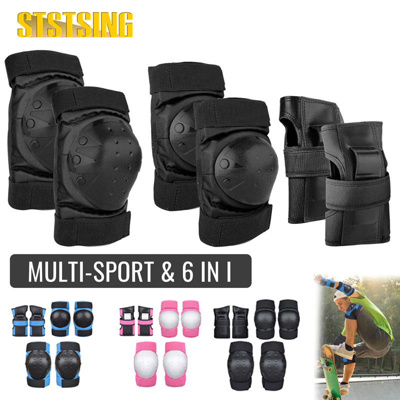 Youth Cycling Gear - แผ่นรองเข่า แผ่นรองข้อศอก แผ่นรองข้อมือ อุปกรณ์ป้องกันสำหรับผู้ใหญ่ วัยรุ่น เด็ก