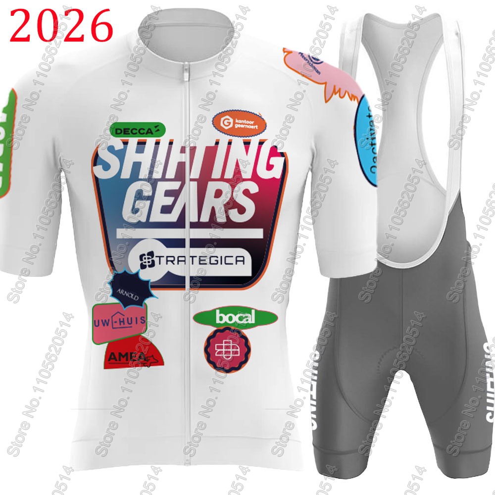 Cycling Gear Padding - ชุดเสื้อปั่นจักรยานทีม Shifting Gears Strategica 2026 เบลเยียม