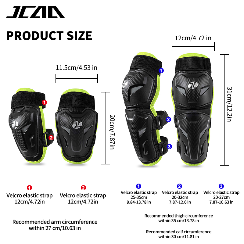 ชุดอุปกรณ์ป้องกันเข่าและข้อศอก - Youth Cycling Gear บทวิจารณ์และราคา
