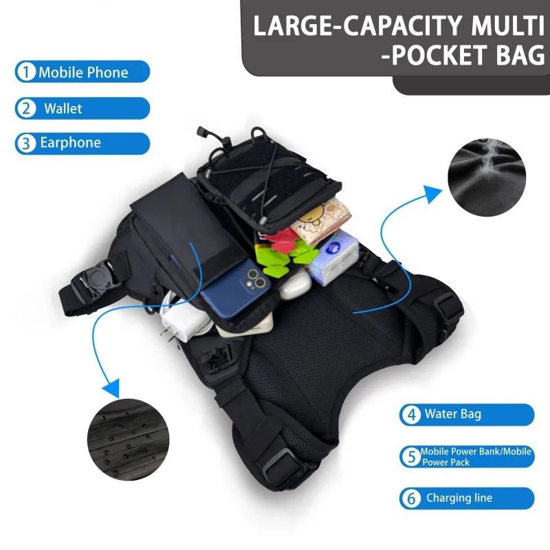 ​ กระเป๋าคาดอกแบบยุทธวิธีคุณภา - Cycling Gear Vest บทวิจารณ์และราคา
