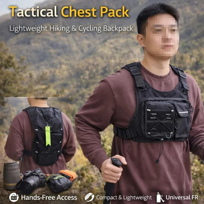​ กระเป๋าคาดอกแบบยุทธวิธีคุณภา - Cycling Gear Vest บทวิจารณ์และราคา