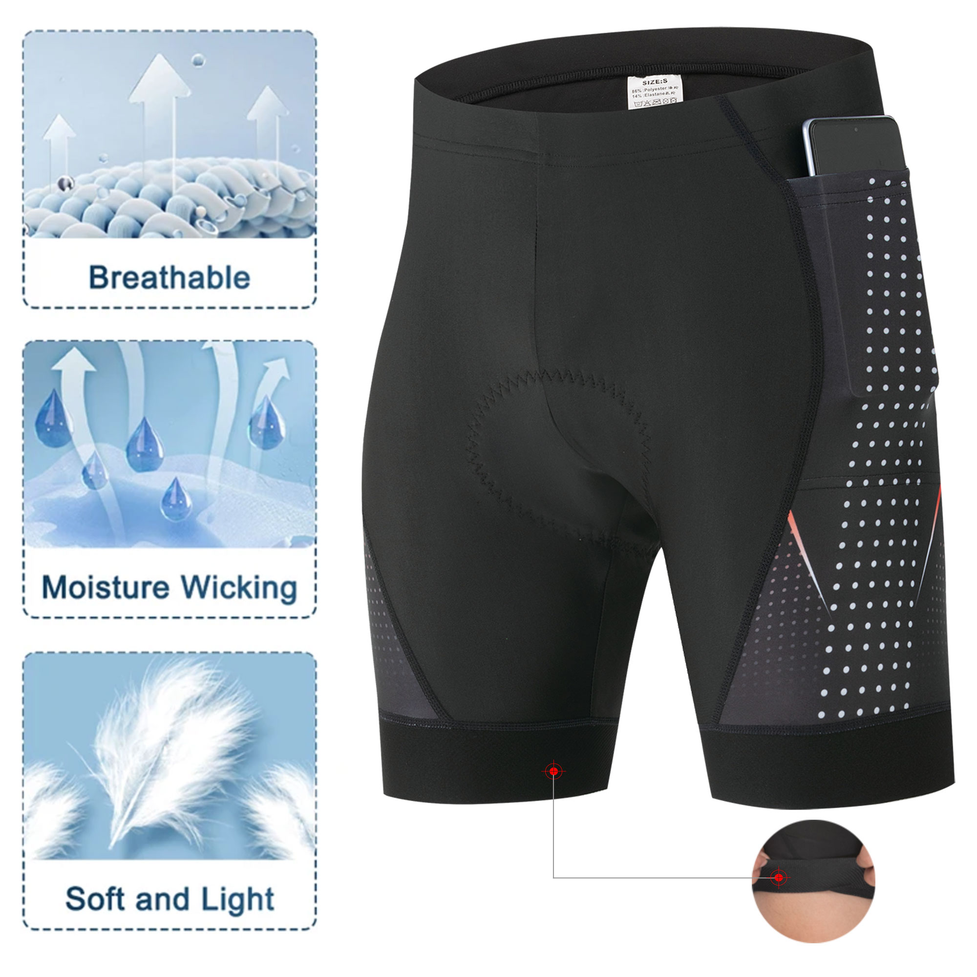 กางเกงปั่นจักรยานแบบพรีเมียมพร - Cycling Gear Padding บทวิจารณ์และราคา